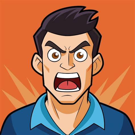 Premium Photo Vector Cartoon Illustration Of Angry Man For Expressive