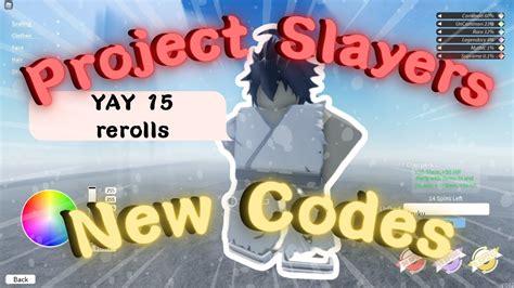 Project Slayers Project Slayers New Code Clan Reroll Youtube