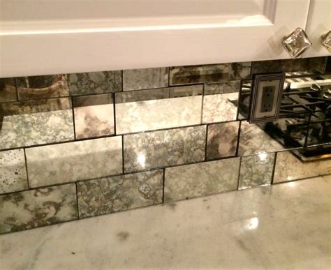 Antique Mirror Backsplash installed