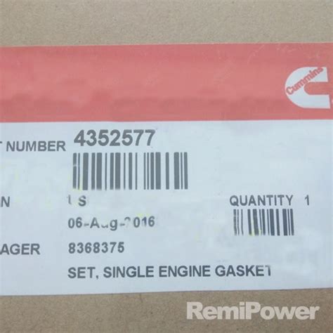 Cummins 4352577 Single Cylinder Head Gasket Sets RemiPower