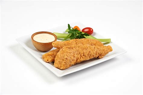 Uncooked Cornflake Breaded Savory Homestyle Chicken Tenderloin Fritter