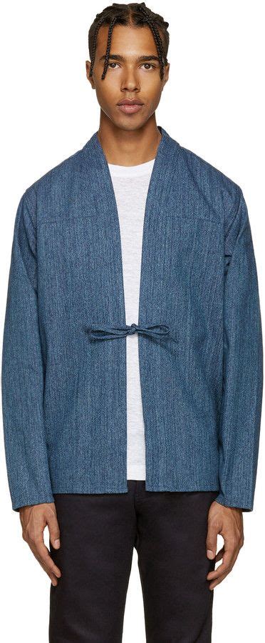 Naked Famous Denim Indigo Kimono Shirt Mens Kimono Shirt Kimono Fashion Kimono Shirt