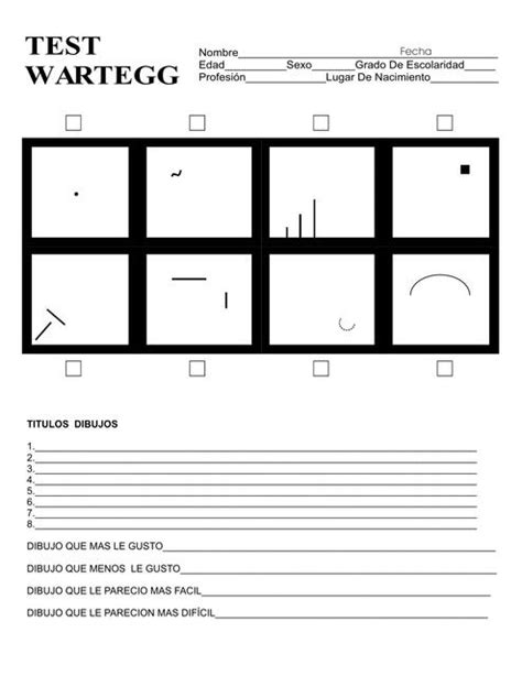 Test Wartegg Hoja De Respuestas En Blanco Miguel Silva UDocz