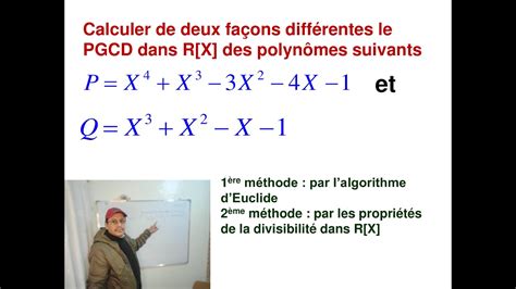 PGCD de deux polynômes Exercice 02 YouTube