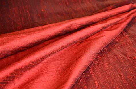 Dupioni Silk Red 100 Pure Raw Silk Dress Wedding Quilt Sew Fabric Bridesmaid Dresses