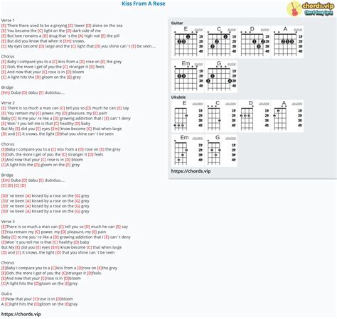 Chord: Kiss From A Rose - tab, song lyric, sheet, guitar, ukulele ...