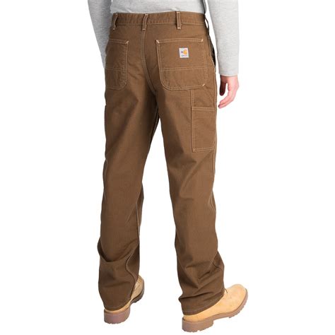 Carhartt Flame Resistant Washed Duck Work Dungaree Pants For Men