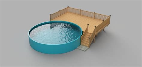 Plans For 16x26 Above Ground Pool Deck For 24 Round Pool Etsy