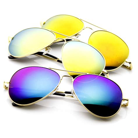 Limited Edition Zerouv Full Gold Frame With Revo Mirrored Lens 1486 Mirrored Aviator