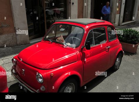Italy, Lazio, Rome, Fiat 500 car Stock Photo - Alamy