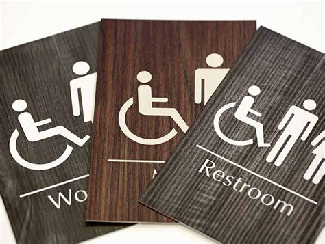 Hallway Restroom Signs for Office | Restaurant