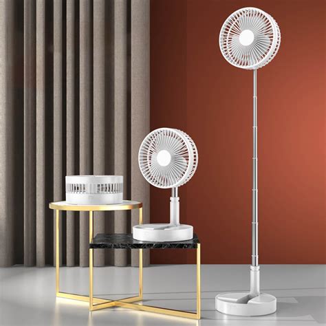 Sdjma Foldable Oscillating Standing Fan Portable Desk Quiet Fan