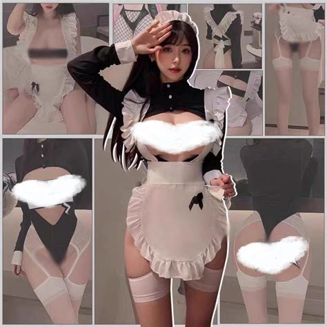 Sexy Lingerie Sexy Plus Size Maid Cosplay Japanese Sexy Cutout Cosplay Uniform Pajamas Shopee