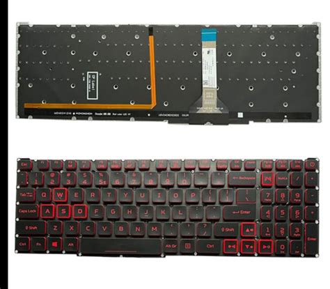 New US English Red Backlit Keyboard For Acer Nitro AN515-45 AN515-55 ...
