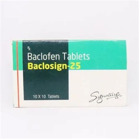 Baclosign Baclofen Mg Tablet Packaging Size X Tablets