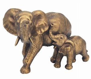 Elephant And Calf Figurine Cm Keith Sherwin Large Bronze Gifts