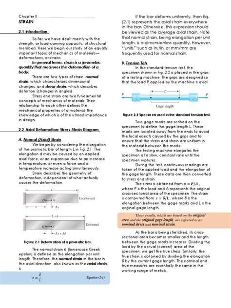 Chapter II Strain 2.1 2.2 | PDF | Deformation (Engineering) | Yield ... 