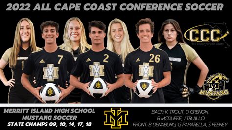 Seven Mustangs Named 2022 All Conference Soccer Merritt Island High