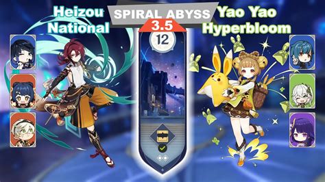 C4 Heizou National C0 Yao Yao Hyperbloom Spiral Abyss 3 5 YouTube