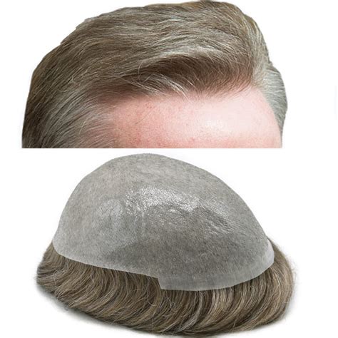 Face Miracle Toupee For Men Ultra Thin Pu Skin Men Hairpiece 0 04mm Thin Poly Mens