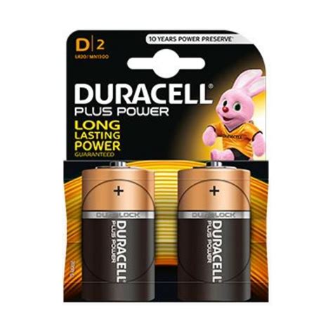 Duracell D Cell Batteries Pack Of 2