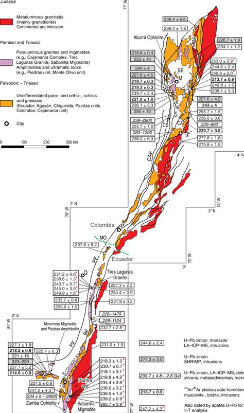 Geology of the Central Cordillera of Colombia and the Cordillera Real ...