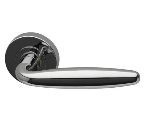 Intelligent Hardware Galaxy Door Handles On Round Rose Polished Chrome