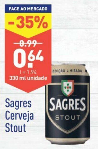 Promoção Sagres Cerveja Stout 330ml em ALDI