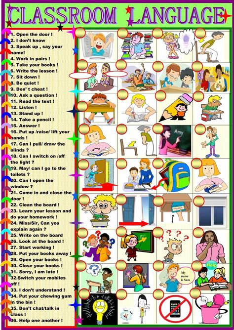 Classroom Language English As A Second Language Esl Worksheet You Can Do The Exercises Online