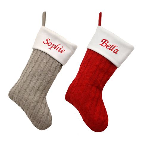 Knitted Stockings Christmas UK | Personalised Christmas