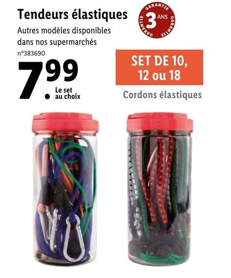 Promo Tendeurs élastiques chez Lidl