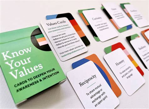 values cards