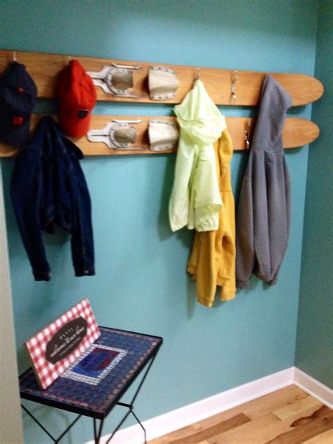 Boat Cleats On Vintage Water Skis For Coat Rack In Foyer Water Ski