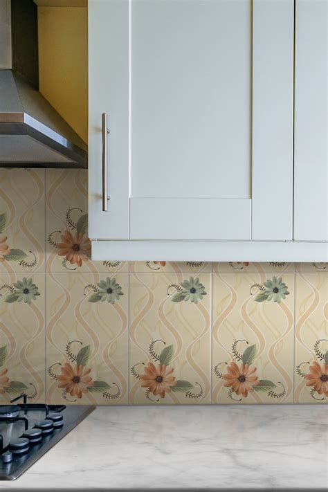 Keramik Dapur Motif Bunga Keramik Pedia