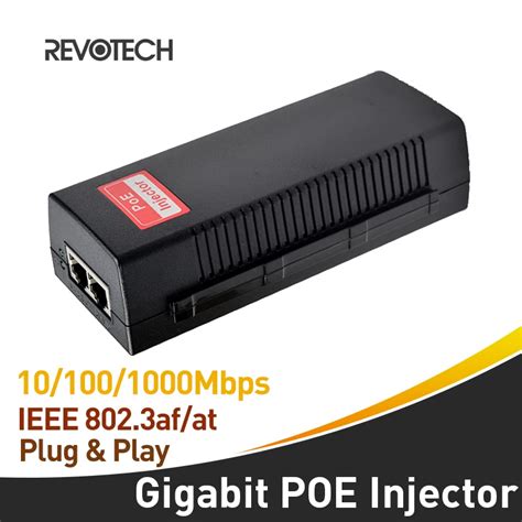 Inyector Gigabit Poe De Potencia M Xima De W W Sobre Ethernet Para