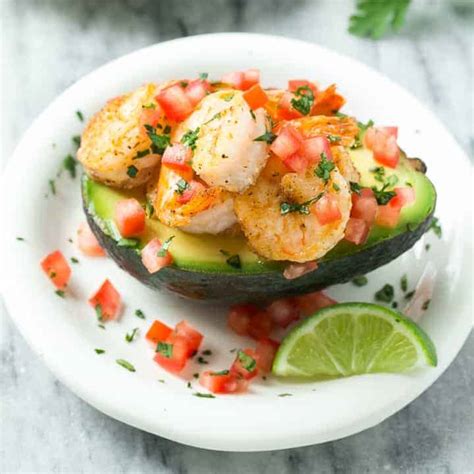 Stuffed Avocado Recipe With Shrimp Low Carb Healthy Fitness Meals