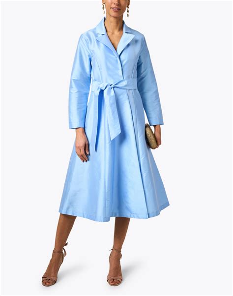 Lucille Blue Wrap Dress Frances Valentine