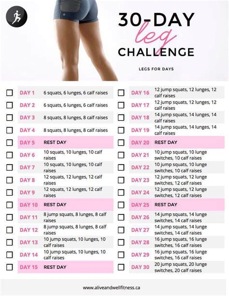 Free 30 Day Challenge For Workout