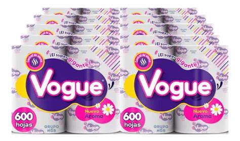 Papel Higiénico Vogue 10 Paquetes 4 Rollos 600 Hojas Envío gratis