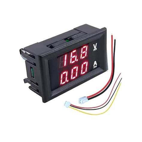 Dijital Voltmetre Ampermetre Volt Akım Ölçer Dc 0 100v 10a Kırmızı Led