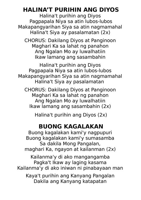 Choir Songs For Jesus Halinat Purihin Ang Diyos Halinat Purihin Ang Diyos Pagpapala Niya Sa