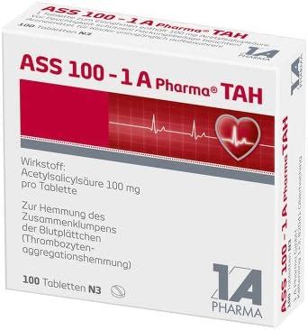 ASS 100 mg 1 A Pharma TAH Tabletten 100 St Tabletten Amazon de Drogerie Körperpflege