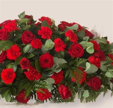 Rose And Carnation Double Ended Casket Spray Buy Online Or Call