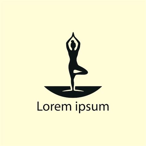 Ein Yoga Logo Hintergrund Mit Lotusblume Im Linienstil Premium Vektor