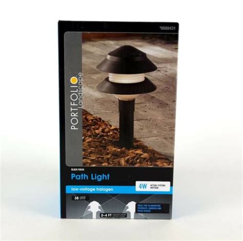 2 Off On Portfolio 4 Watt Black Low Voltage Path Light 38 Lumens New