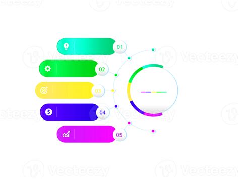 Five Steps Colorful Object For Infographic Template 12176795 Png