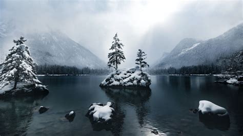 Winter Lakeside Wallpapers - Wallpaper Cave