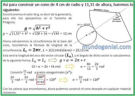 Construir Un Cono De Cm De Radio Y De Altura Construcci N De