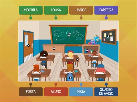 O QUE TEM NA SALA DE AULA Labelled Diagram