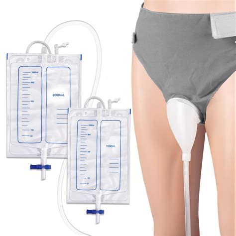 Amazon.com: Wearable Urine Collection Set with 2 Drainage Bags (1000ml